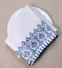 Off White & Indigo (14.5 x14.5 ) Crochet Hand Embroidery Cotton (Set of 6) Napkin Sets