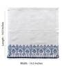Off White & Indigo (14.5 x14.5 ) Crochet Hand Embroidery Cotton (Set of 6) Napkin Sets