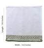 Off White & Olive (14.5 x14.5 ) Crochet Hand Embroidery Cotton (Set of 6) Napkin Sets