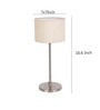 Mylo Off White Cotton Shade Night Lamp With Steel Base