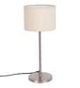 Mylo Off White Cotton Shade Night Lamp With Steel Base