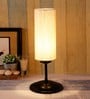 Fangio Off White Cotton Shade Table Lamp With Iron Base