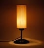 Fangio Off White Cotton Shade Table Lamp With Iron Base