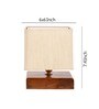 Off-White Cotton Shade Traditional Table Lamp With Natural Base