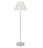 Off White Cotton Curtain Pleated Cotton Shade Floor Lamp Steel Base