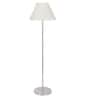 Off White Cotton Knife Pleated Cotton Shade Floor Lamp Steel Base