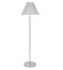 Off White Cotton Vintage Shade Floor Lamp Steel Base