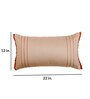 White Striped Polyester Blend 22 x 12 Inches Cushion Cover