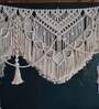 Off White 100 % Cotton 85x60 Inches Wall Hanging Backdrop Macrame Curtain