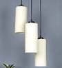 Garcia Off Off White Cotton Fabric Cluster Hanging Light