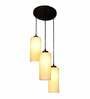 Garcia Off Off White Cotton Fabric Cluster Hanging Light