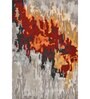 Off White Abstract Wool And Viscose 6X9 Hand-Tufted Carpet