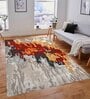 Off White Abstract Wool And Viscose 6X9 Hand-Tufted Carpet
