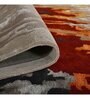 Off White Abstract Wool And Viscose 6X9 Hand-Tufted Carpet