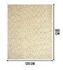 Off White Cosmos Microfiber Backing  4X6 Ft Floor Carpet