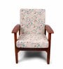 Off White Cotton Floral 20x20 Inches 1 Seater Sofa Chair Covers (Pack of 10)