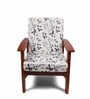 Off White Cotton Floral 20x20 Inches 1 Seater Sofa Chair Covers (Pack of 10)