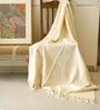 Off White Cotton Solid 60X48 Inches Reversible Throw