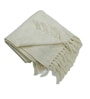 Off White Cotton Solid 60X48 Inches Reversible Throw