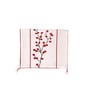 Floral (84x12) Off White & Red Cotton Blend Table Runner