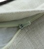 Off White Striped Cotton Blend 16 x 16 Inches Cushion Cover