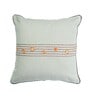 Off White Striped Cotton Blend 16 x 16 Inches Cushion Cover