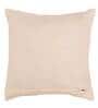 Off White Traditional Cotton Blend 16 x 16 Inches Cushion Cover