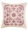 Off White Traditional Cotton Blend 16 x 16 Inches Cushion Cover