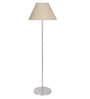 Off-White Cotton Conical Shade Steel Floor Lamp Steel Base