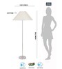 Off-White Cotton Coolie Shade Steel Floor Lamp Steel Base