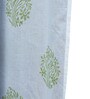 Off White Floral Cotton 8 Ft Sheer Rod Pocket Door Curtain