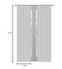 Off White Cotton Floral 90 x 52 Inch Sheer Rod Pocket 1 Pc Door Curtain
