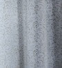 Off White Floral Cotton 8 Ft Sheer Rod Pocket Door Curtain