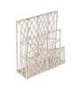 Cotton Rope Off White Iron Frame Magazine Rack