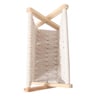 Cotton Rope Off White Wooden Frame Magazine Rack