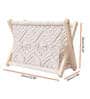 Cotton Rope Off White Wooden Frame Magazine Rack
