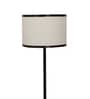 Off White Cotton Shade Club Floor Lamp Iron Base