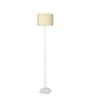 Off White Cotton Shade Club Floor Lamp Iron Base