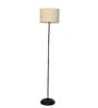 Off White Cotton Shade Club Floor Lamp Iron Base