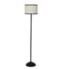 Off White Cotton Shade Club Floor Lamp Iron Base