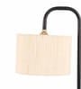 Off White Cotton Shade Study Lamp With Black Base