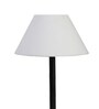 Turin Off White Cotton Shade Night Lamp With Wood Base