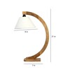 Noel Off White Cotton Shade Night Lamp With Wood Base