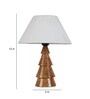 Algae Off White Cotton Shade Night Lamp With Wood Base