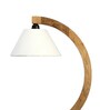 Noel Off White Cotton Shade Night Lamp With Wood Base