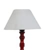 Catania Off White Cotton Shade Night Lamp With Wood Base