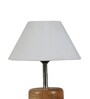Admiration Off White Cotton Shade Night Lamp With Wood Base