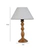 Pisa Off White Cotton Shade Night Lamp With Wood Base