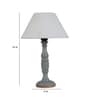Lecce Off White Cotton Shade Night Lamp With Wood Base