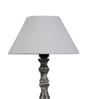 Lucca Off White Cotton Shade Night Lamp With Wood Base
